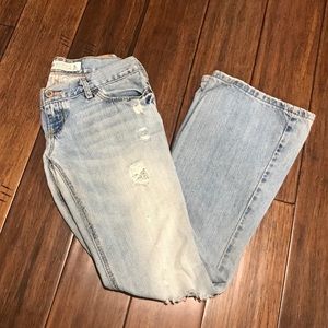 Hollister distressed flare jeans